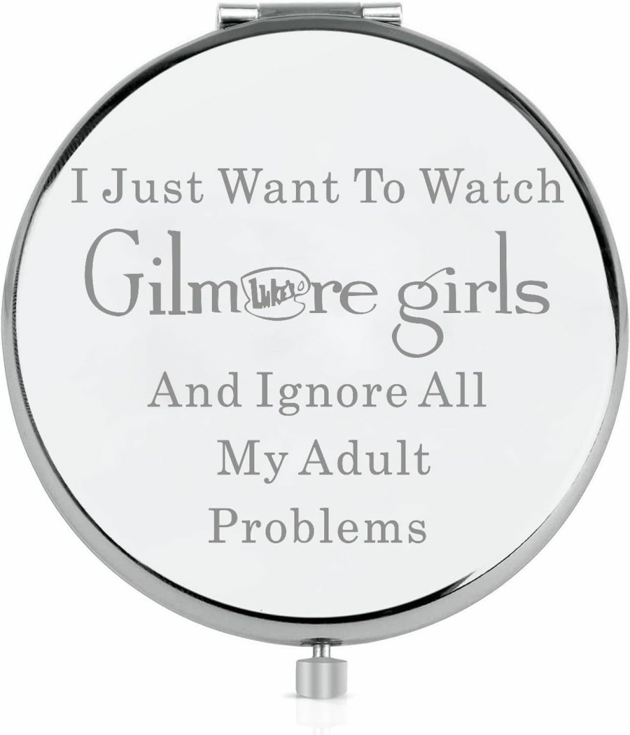 Clearance BEKECH Bekech Gilmore Tv Show Merchandise Gilmore Compact Mirror Luker'S Dinner Inspired Gifts For Gilmore Lover Gift