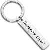 Online FEELMEM Feelmem Relaxing Handstamped Key Chain Serenity Now Keyring Gift For Best Friend Family Jewelry