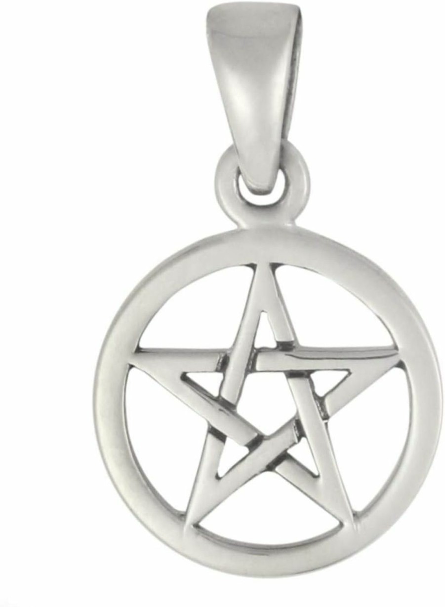 Online Moonlight Mysteries Moonlight Mysteries Sterling Silver Small Wiccan Pentacle Pendant