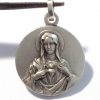 New I G J I G J 925 Sterling Silver Sacred Heart Of Mary Medal - The Patron Saints Medal