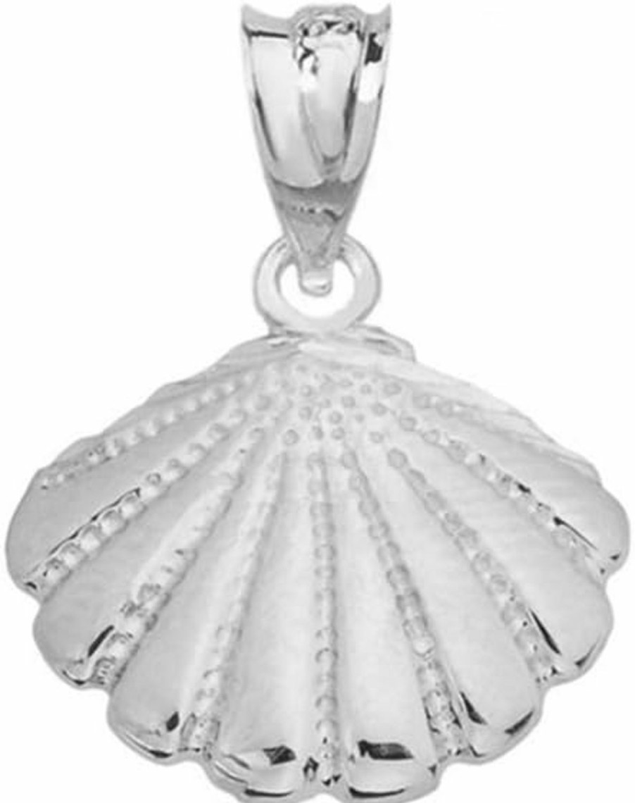 Wholesale Claddagh Gold Elegant Sterling Silver Cockle Sea Shell Pendant