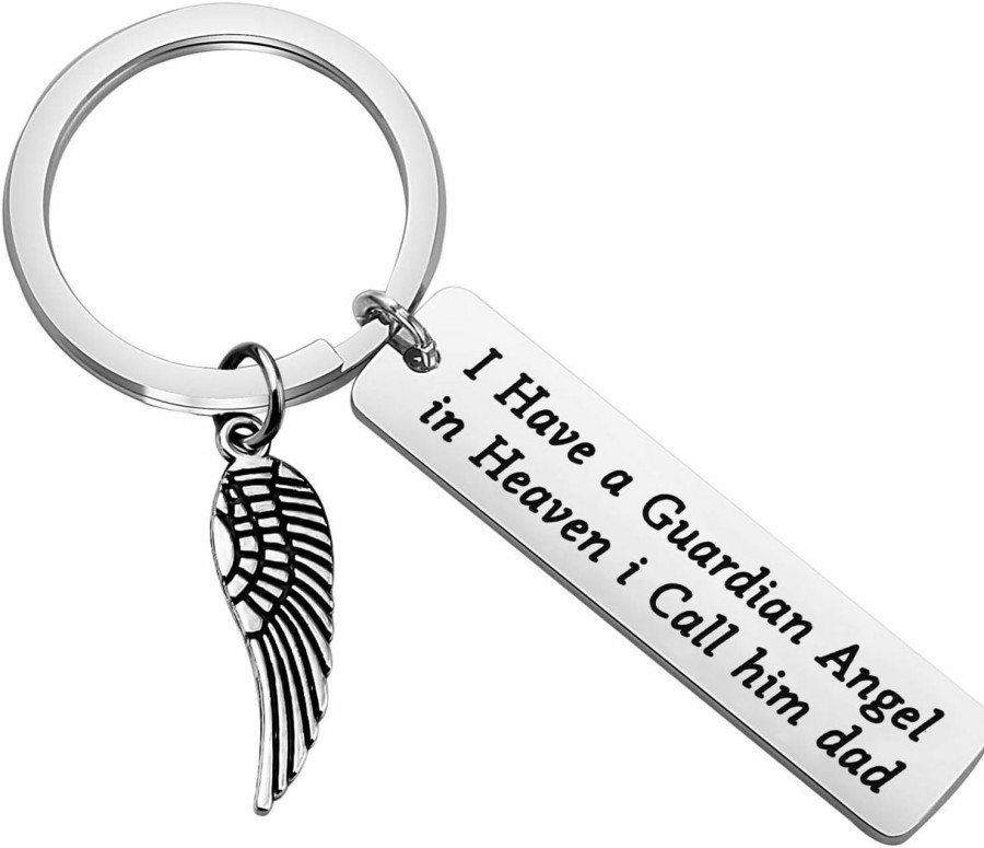 Online FOTAP Fotap Dad Memorial Gift Loss Of A Dad Memorial Keychain Memorial Guardian Angel Gift Remembrance Gift