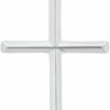 New Religious by Jewelry America Religious By Jewelry America Solid 14K White Gold Simple Cross Charm Pendant