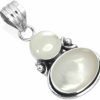 Best JEWELOPORIUM Jeweloporium 925 Sterling Silver Handmade Pendant For Women Oval Round 2 Gemstone Statement Jewelry For Gift (99509_P)