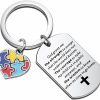 Online PLITI Pliti Autism Awareness Keychain Autism Puzzle Piece Charm Asd Support Gift Autism Awareness Jesus