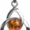 Clearance Ian and Valeri Co. Ian And Valeri Co. Amber Sterling Silver Celtic Triangle Pendant