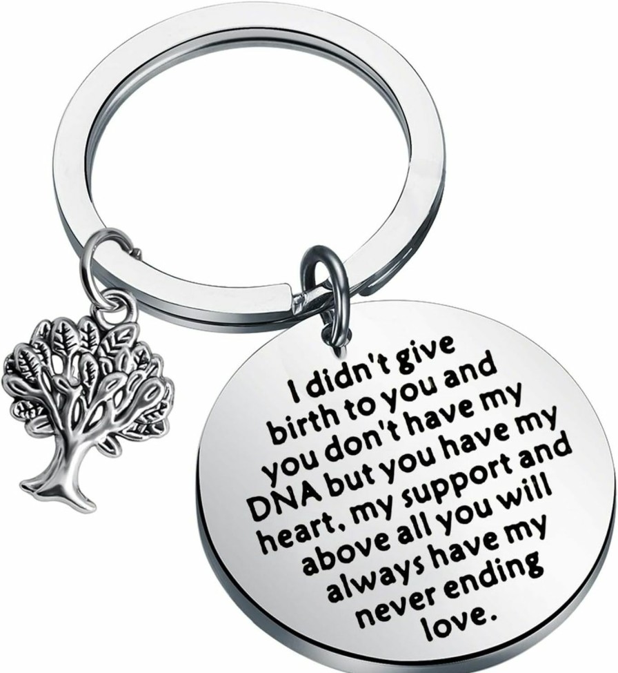 Best FUSTMW Fustmw Adoption Gifts Keychain Adopted Child Gifts Stepdaughter Stepson Gifts