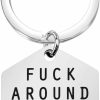 Wholesale Lywjyb Birdgot Lywjyb Birdgot Fuck Around & Find Out Keychain Funny Saying Sarcastic Cool Keychain Fuck Around And Find Out Jewelry