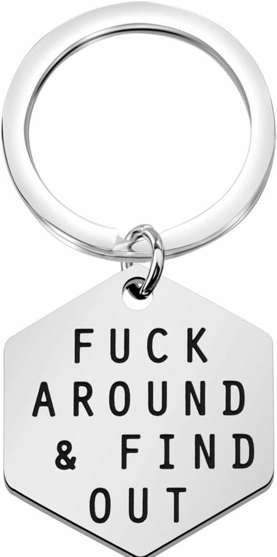 Wholesale Lywjyb Birdgot Lywjyb Birdgot Fuck Around & Find Out Keychain Funny Saying Sarcastic Cool Keychain Fuck Around And Find Out Jewelry