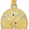 Online Auriga Fine Jewelry Auriga Fine Jewelry 14K Yellow Gold Sand Dollar Pendant For Women (L- 17 Mm, W- 11 Mm)