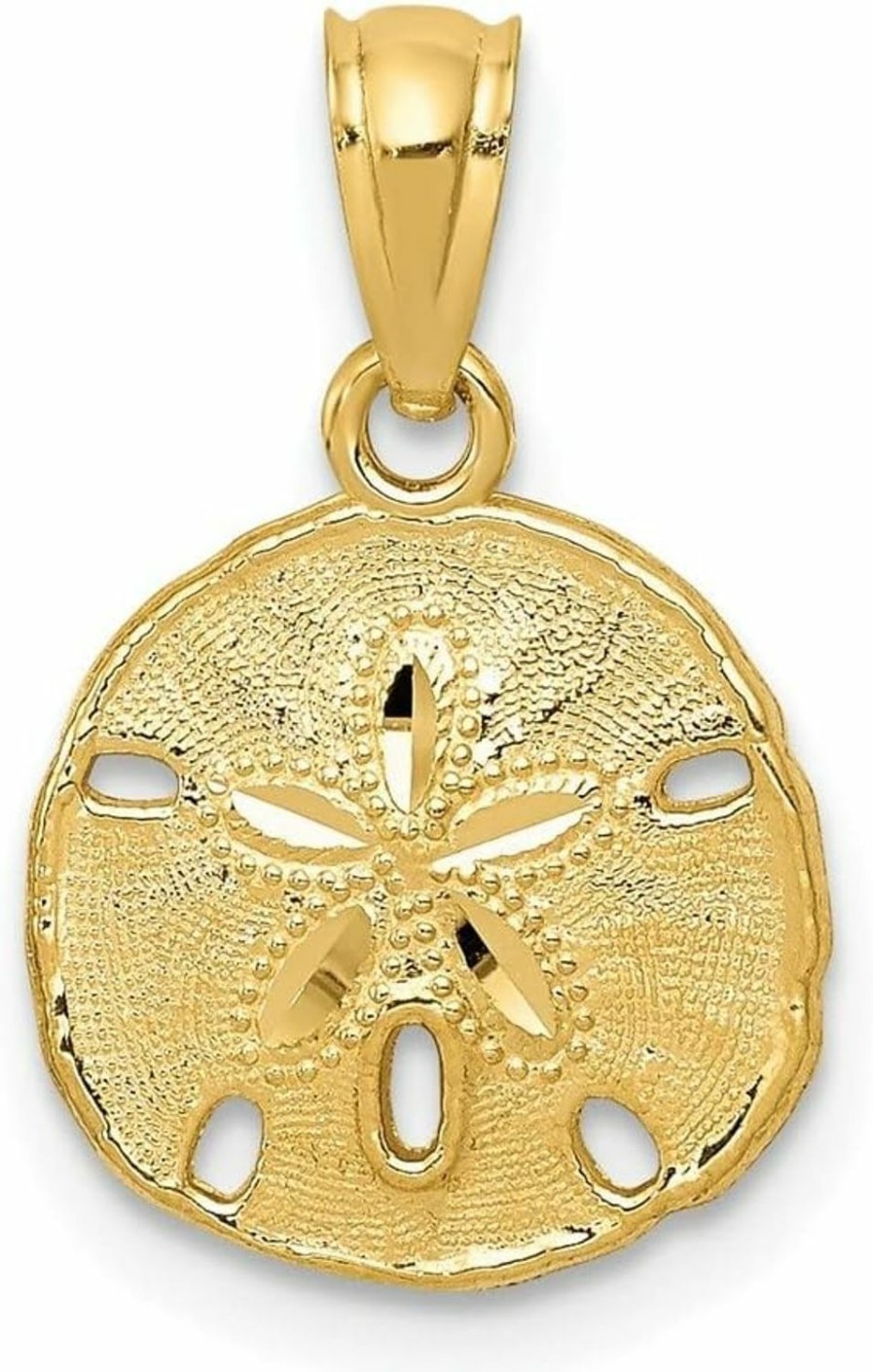 Online Auriga Fine Jewelry Auriga Fine Jewelry 14K Yellow Gold Sand Dollar Pendant For Women (L- 17 Mm, W- 11 Mm)