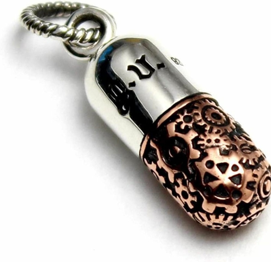 Clearance Generic Cosumosu Capsule Pendant 925 Sterling Silver Medicine Pill Jewelry For Men For Women