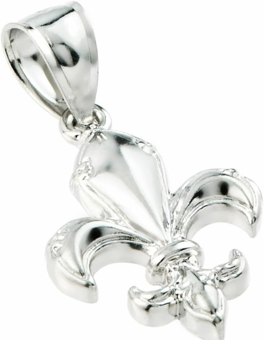 Clearance Claddagh Gold Claddagh Gold 925 Sterling Silver Fleur-De-Lis Charm Pendant