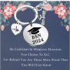 Clearance LQRI Lqri Bsn 2024 Keychain Bsn Bachelor Of Science Nursing Gifts Medical Caduceus Class Of 2024 Graduates Gift