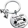 Clearance FEELMEM Feelmem Workout Gift Fitness Gift Train Like A Beast Keychain For Bodybuilder