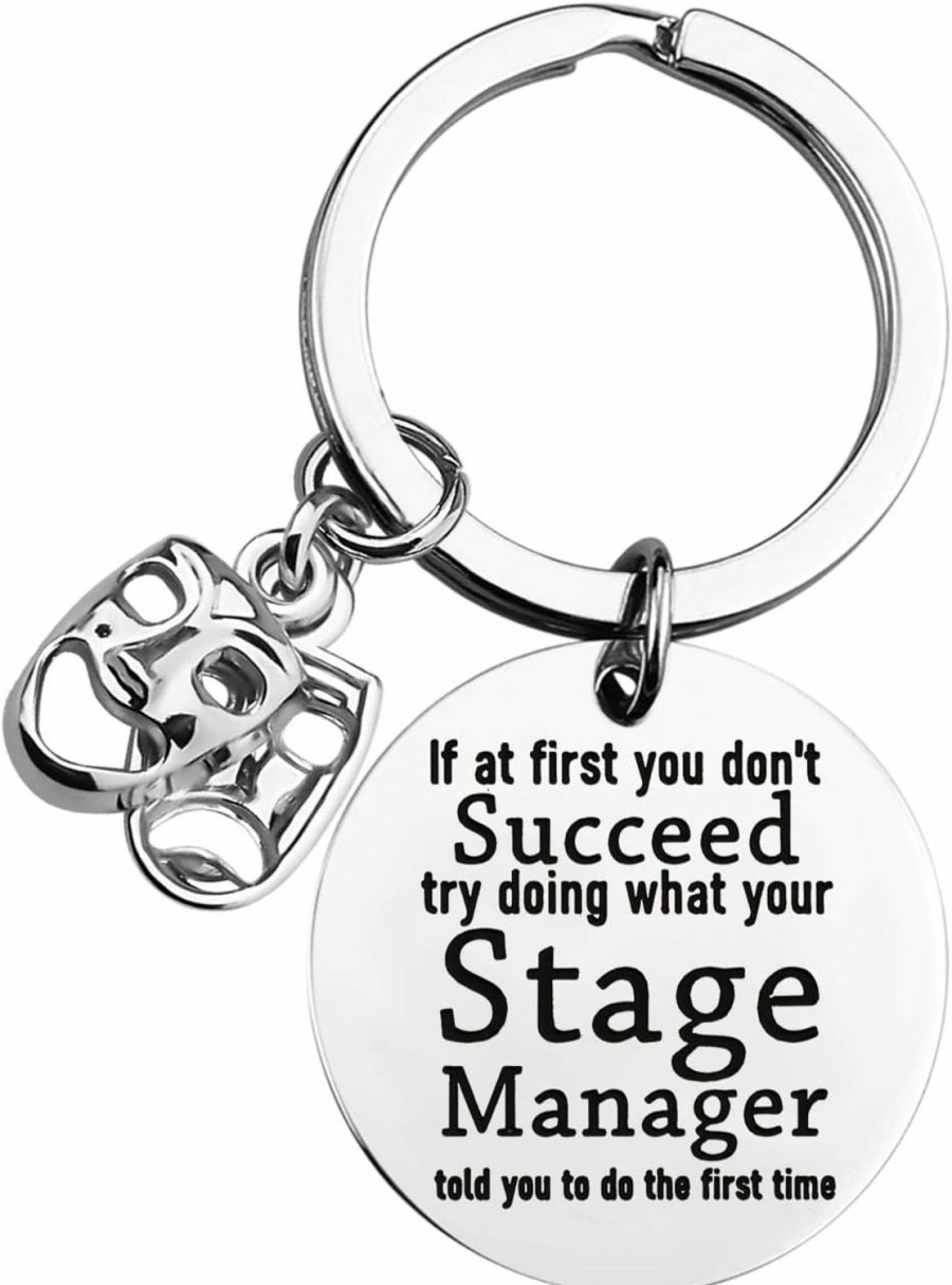 Clearance ENSIANTH Ensianth Stage Manager Keychain Drama Mask Jewelry Drama Major Gift Comedy Mask Stage Manager Gifts Actor Theater Lover Gift