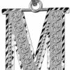 Best Claddagh Gold 925 Sterling Silver Initial Letter M Charm Pendant, 0.7\"