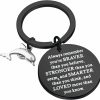 Best WSNANG Wsnang Dolphin Keychain Dolphin Lovers Gifts You Are Braver Stronger Smarter Than You Think Keychain