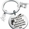 New KUIYAI Kuiyai Pharmacy Tech Gift Pharmacy Technician Keychain Pt Rx Pharmacy Student Gift