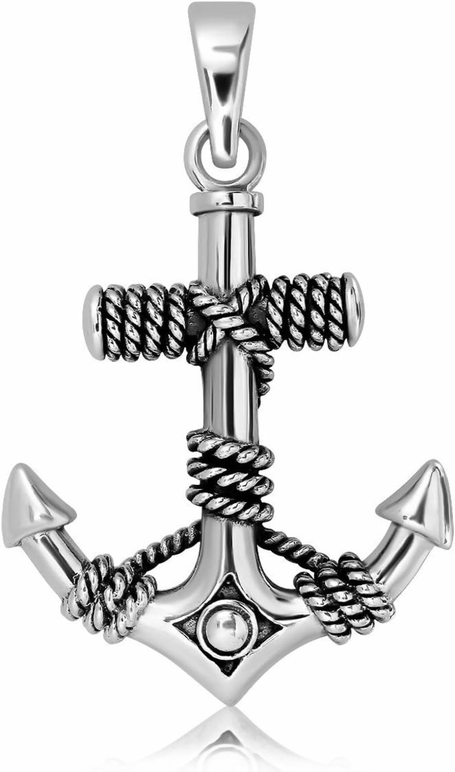 Best W | S WITHLOVE SILVER Withlovesilver 925 Sterling Silver Charm Large Mariner Anchor Sea Pendant (2 Sides)