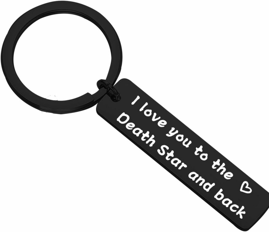 New bobauna Bobauna I Love You To The Death Star And Back Keychain Wedding Gift For Couple Boyfriend Girlfriend