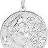 Hot Auriga Fine Jewelry 14K Gold Or Sterling Silver Athena Coin Pendant For Women