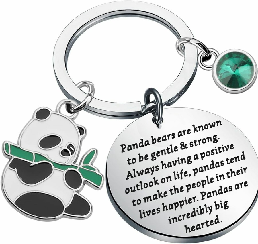 New bobauna Bobauna Cute Panda Keychain Animal Panda Bear Lover Jewelry Gift Panda Bears Are Known To Be Gentle And Strong (Panda Bear Big Hearted Keychain)