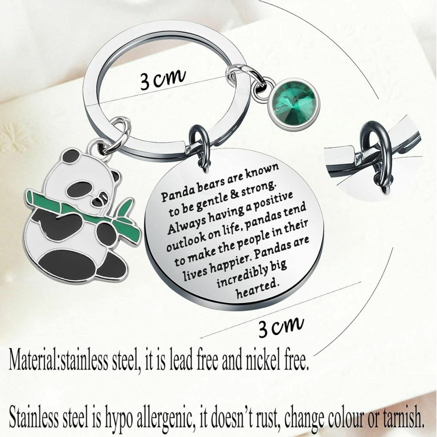 New bobauna Bobauna Cute Panda Keychain Animal Panda Bear Lover Jewelry Gift Panda Bears Are Known To Be Gentle And Strong (Panda Bear Big Hearted Keychain)