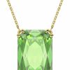 New SWAROVSKI Swarovski Millenia Earring And Necklace Crystal Jewelry Collection, Gold Tone Finish, Green Crystals