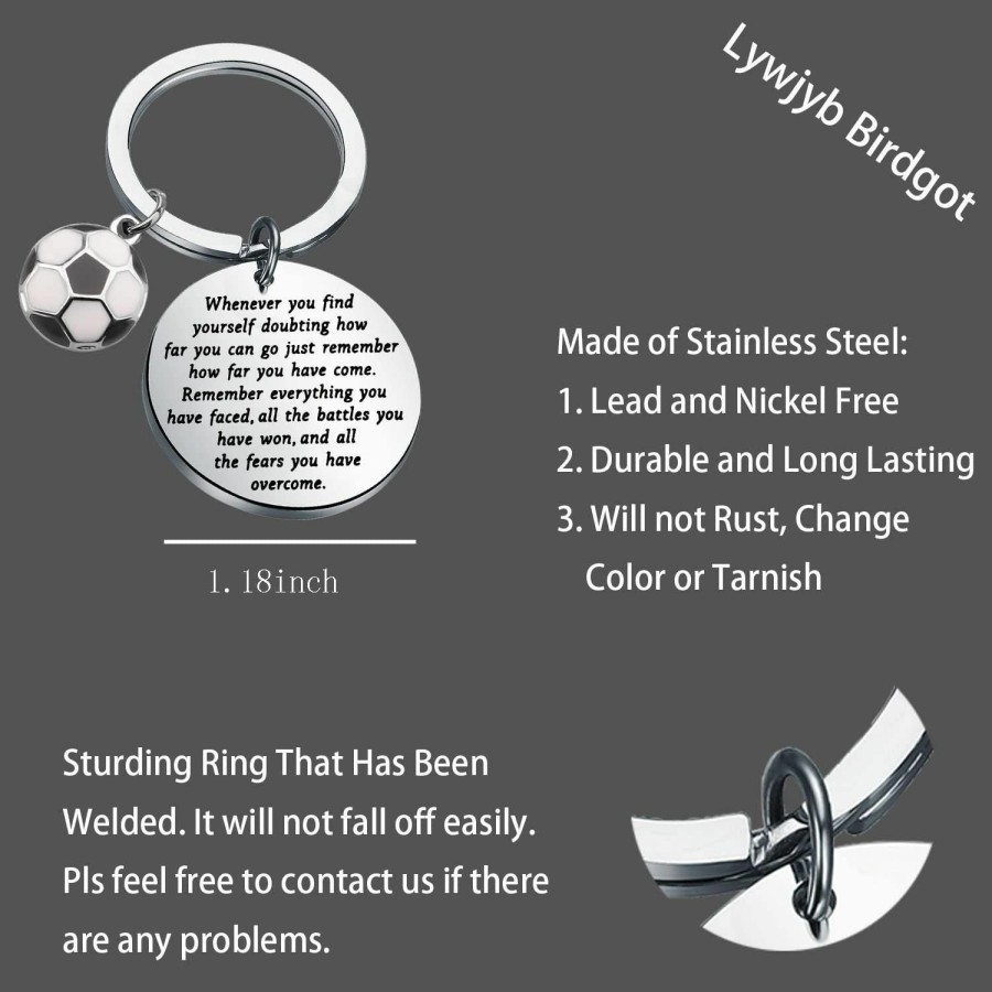 Clearance Lywjyb Birdgot Lywjyb Birdgot Soccer Keychain Inspirational Gift Soccer Gifts For Soccer Lover Gift