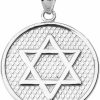 New Claddagh Gold Engravable Star Of David Pendant In Sterling Silver