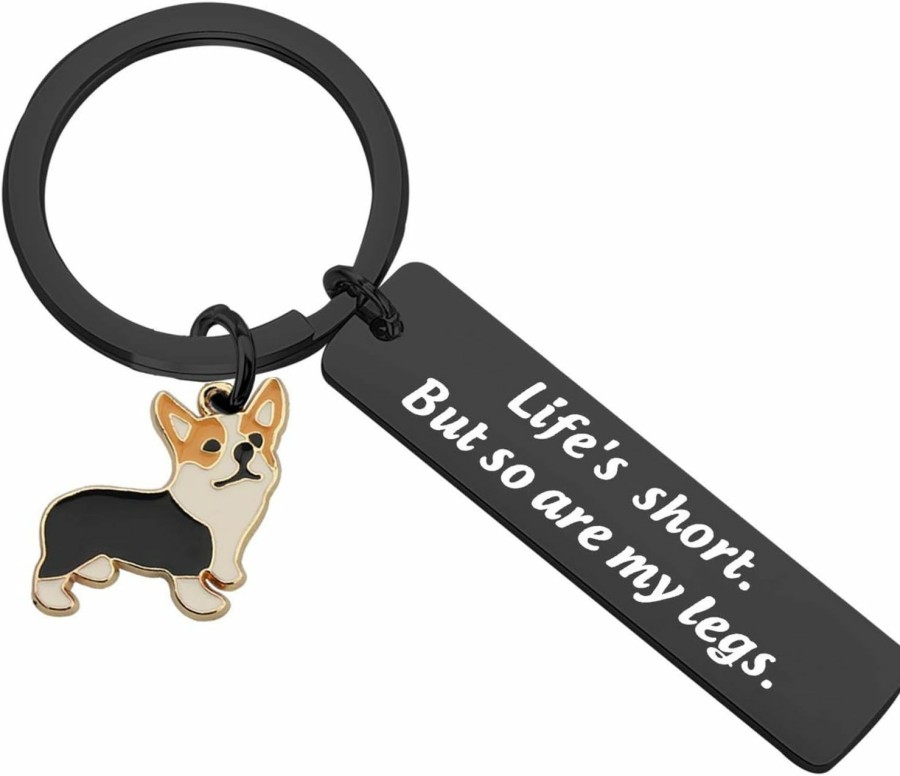 Best ENSIANTH Ensianth Funny Corgi Keychain Life'S Short But So Are My Legs Keychain Dogs Lover Gifts Inspirational Gift