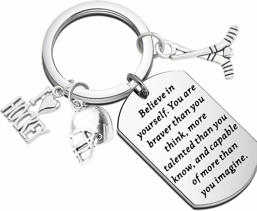 Best LQRI Lqri Ice Hockey Jewelry Believe In Yorself Hockey Team Keychain Field Hockey Players Player Gift