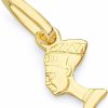 Online The World Jewelry Center 14K Real Yellow Gold Queen Nefertiti Charm Pendant