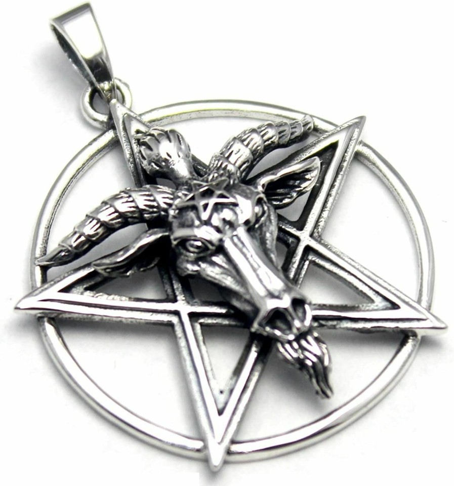 Hot Amazon Cosumosu Inverted Pentacle Devil Star 925 Sterling Silver Pendant Charm