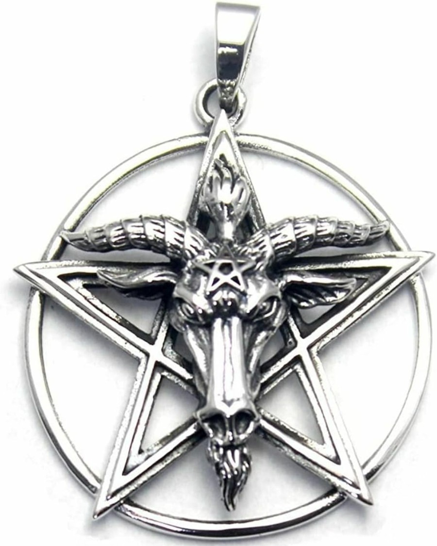 Hot Amazon Cosumosu Inverted Pentacle Devil Star 925 Sterling Silver Pendant Charm