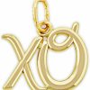 Wholesale CA CHARMAMERICA Charm America - Gold Xo Hugs And Kisses Charm - 10 Karat Solid Gold