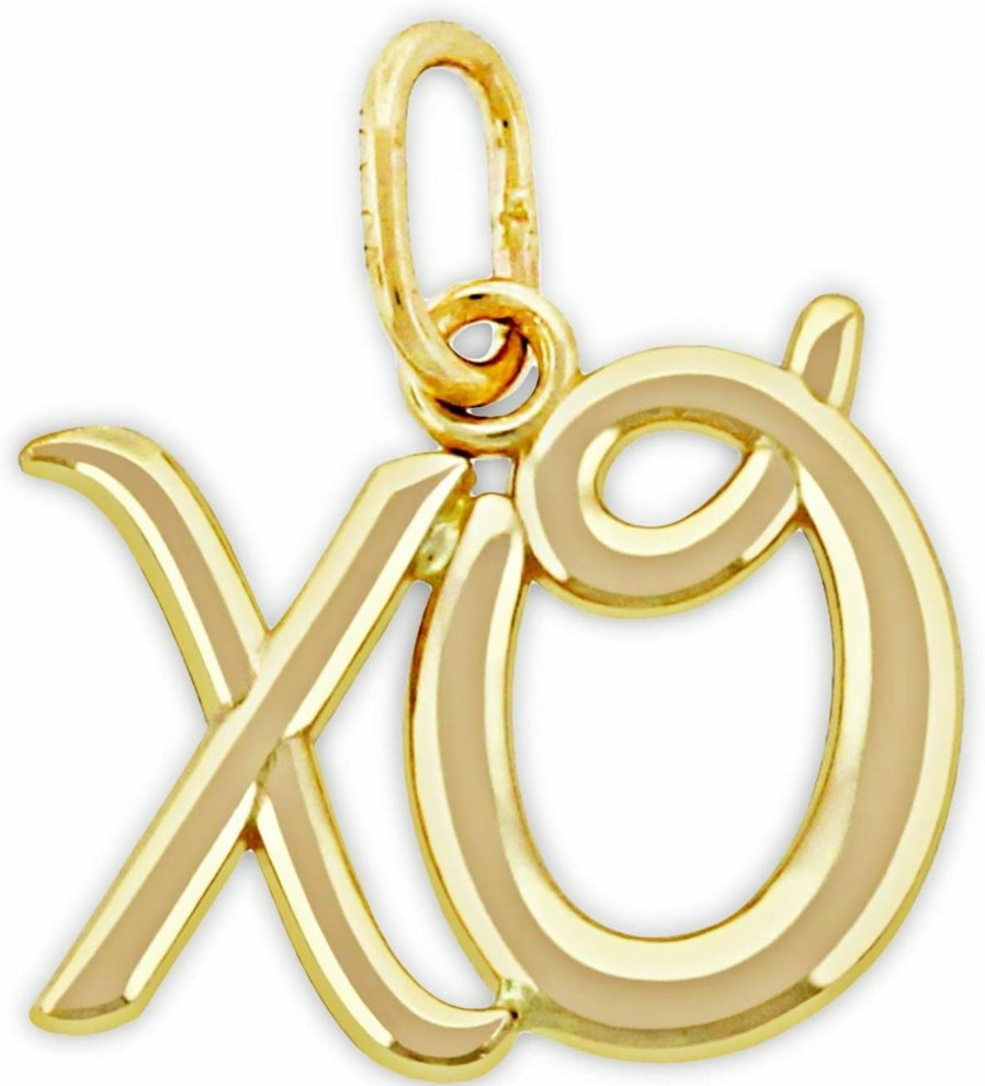 Wholesale CA CHARMAMERICA Charm America - Gold Xo Hugs And Kisses Charm - 10 Karat Solid Gold