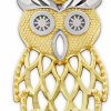 Wholesale CA CHARMAMERICA Ca Charmamerica Gold Owl Pendant - 10 Karat Gold - Owl Charm - Animal Jewelry