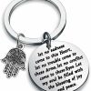 Clearance Gzrlyf Gzrlyf Hand Of Hamsa Keychain Let No Sadness Come To This Heart Hamsa Prayer Gifts