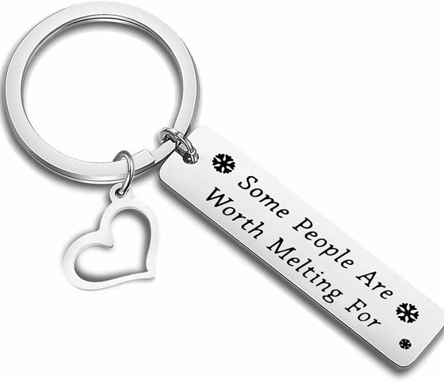 New FEELMEM Feelmem Best Friend Gift Some People Are Worth Melting For Keychain Friendship Jewelry Bff Birthday Gift Christmas Gift