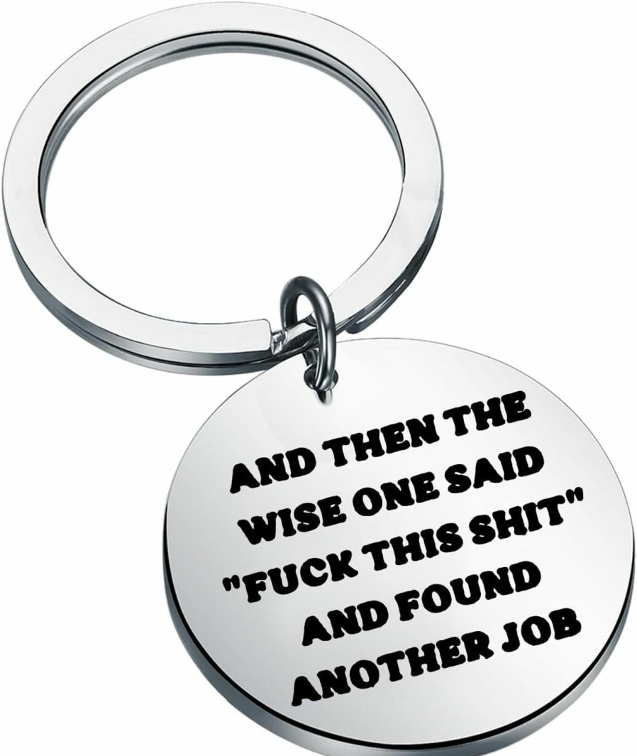 Hot BEKECH Bekech Coworker Leaving Charm Keychain Goodbye Farewell Gifts Coworkers New Job Keychain Funny Colleague Leaving Gift