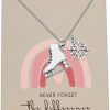 Clearance MYOSPARK Myospark Skater Gift Message Card Ice Skates Pendant Necklace Team Sport Skater Jewelry Skate Lover Gift