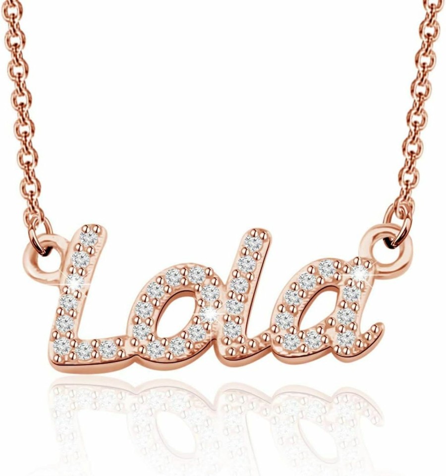 Best ENSIANTH Ensianth Lola Necklace Grandma Jewelry Lola Letter Necklace Nana Mimi Gigi Gift Family Jewelry