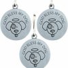 Clearance Needzo St. Francis Pet Medal, Zinc Alloy Dog Collar Pendant, Patron Saint Of Animals, Keepsake Gifts, 1 Inches (Pack Of 3)