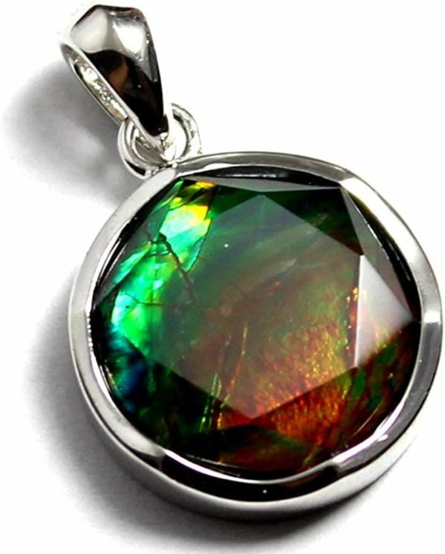 Best Generic Cosumosu Ammolite 925 Sterling Silver Pendant Jewelry