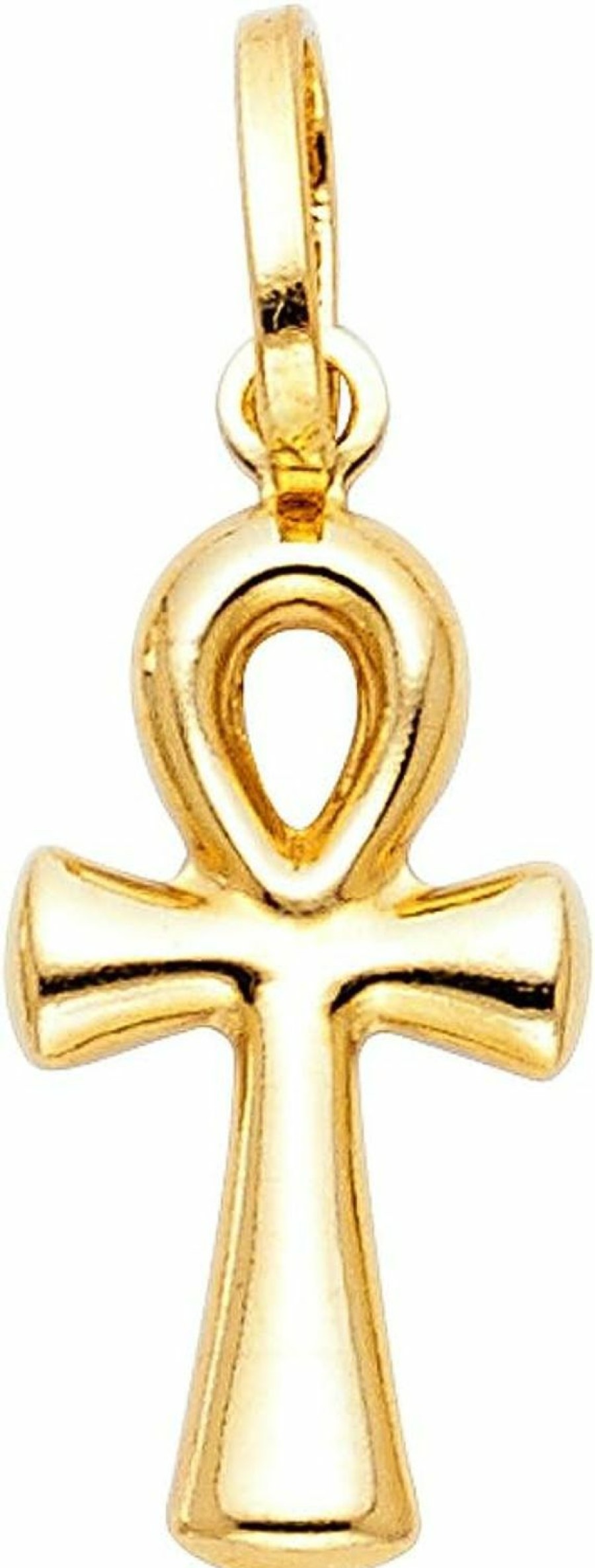 Wholesale GoldenMine Fine Jewelry Collection 14K Yellow Gold Ankh Religious Cross Pendant