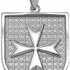 Clearance Maltese Cross Jewelry Sterling Silver Knights Hospitaller Maltese Cross Badge Pendant