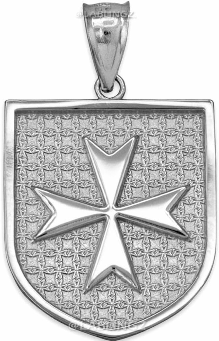 Clearance Maltese Cross Jewelry Sterling Silver Knights Hospitaller Maltese Cross Badge Pendant