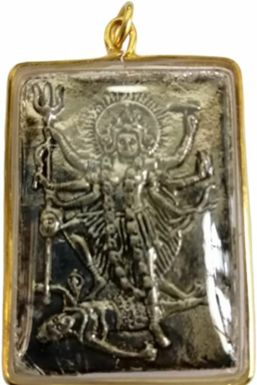 Best poppip Hindu Goddess Mha Kali Devi U-Ma Gold Plated Pendant Protect Destroy Evil Harm